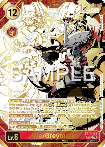 WarGreymon (Rare Pull) (Release Special Booster 2.5) Medium Play Foil