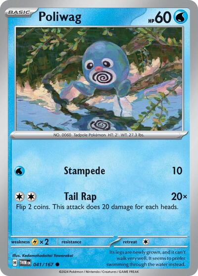 Poliwag (SV06: Twilight Masquerade) Near Mint - Nick Nack's Full Frontal Attack
