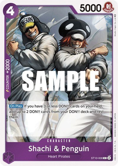 Shachi and Penguin (Starter Deck 10: Ultimate Deck: The Three Captains) Near Mint Foil - Nick Nack's Full Frontal Attack