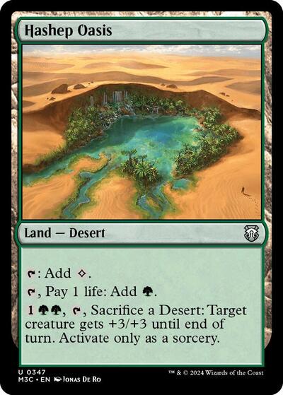 Hashep Oasis (Commander: Modern Horizons 3) Near Mint - Nick Nack's Full Frontal Attack