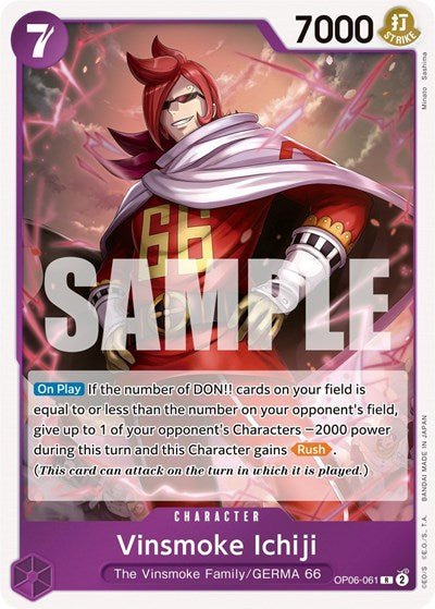 Vinsmoke Ichiji (061) (Wings of the Captain) Near Mint Foil - Nick Nack's Full Frontal Attack