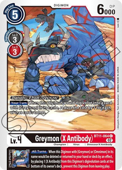 Greymon (X Antibody) (Dimensional Phase) Near Mint - Nick Nack's Full Frontal Attack