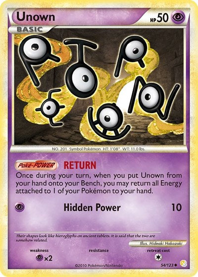Unown (54) (HeartGold SoulSilver) Medium Play