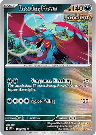 Roaring Moon (SV05: Temporal Forces) Near Mint Holofoil - Nick Nack's Full Frontal Attack