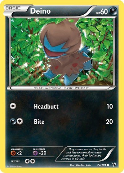 Deino (Noble Victories) Near Mint Reverse Holofoil - Nick Nack's Full Frontal Attack