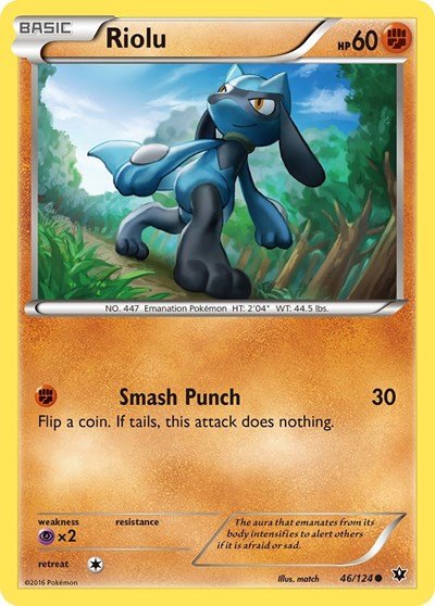 Riolu (46) (XY - Fates Collide) Medium Play - Nick Nack's Full Frontal Attack