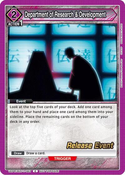 Department of Research and Development (BLEACH: Thousand-Year Blood War Release Event Cards) Near Mint