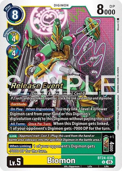 Biomon (Time Stranger Release Events Cards) Near Mint Foil - Nick Nack's Full Frontal Attack