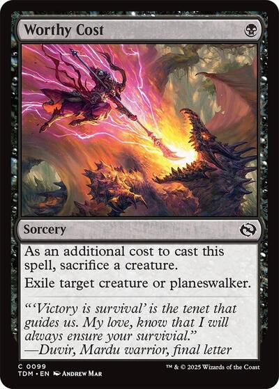 Worthy Cost (Tarkir: Dragonstorm) Near Mint - Nick Nack's Full Frontal Attack