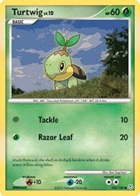 Turtwig (Diamond and Pearl) Damaged / Poor - Nick Nack's Full Frontal Attack