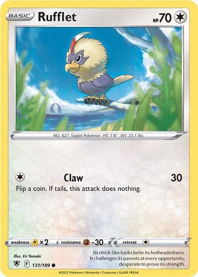 Rufflet (SWSH10: Astral Radiance) Near Mint - Nick Nack's Full Frontal Attack