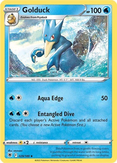 Golduck (SWSH10: Astral Radiance) Near Mint - Nick Nack's Full Frontal Attack