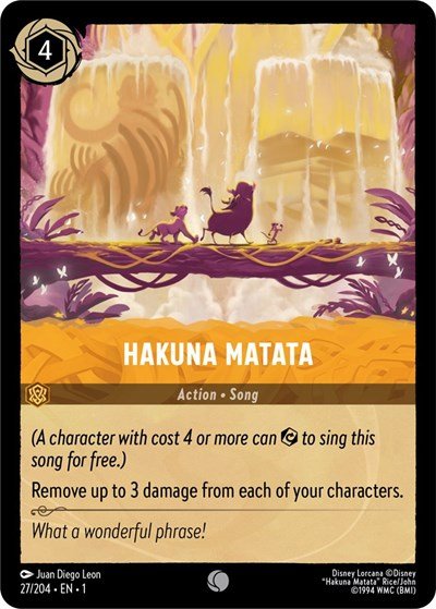 Hakuna Matata (The First Chapter) Near Mint - Nick Nack's Full Frontal Attack