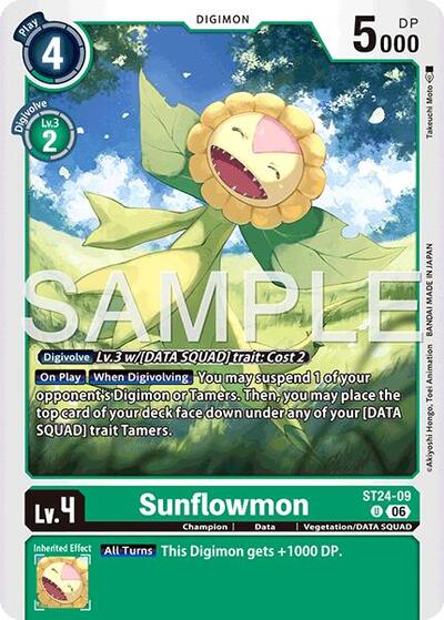 Sunflowmon (Starter Deck 24: Data Squad) Near Mint - Nick Nack's Full Frontal Attack