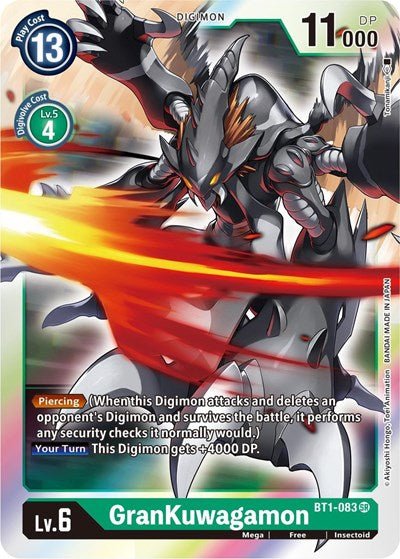 GranKuwagamon (Release Special Booster) Near Mint Foil - Nick Nack's Full Frontal Attack