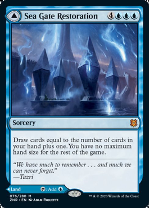 Sea Gate Restoration / Sea Gate, Reborn (Zendikar Rising) Near Mint - Nick Nack's Full Frontal Attack