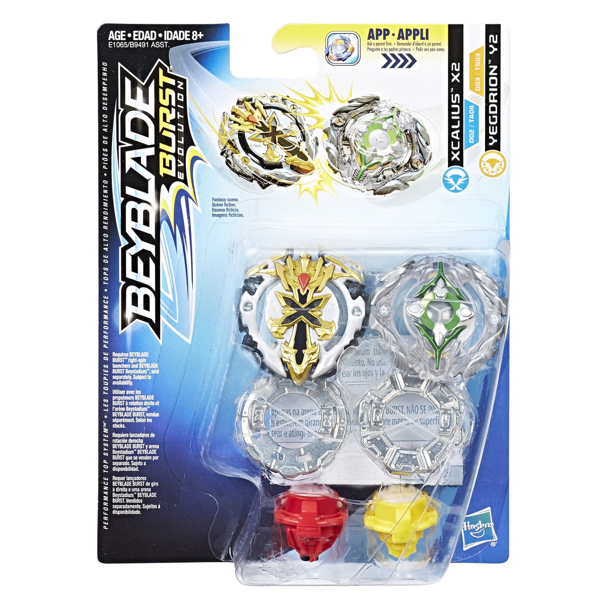 Beyblade Burst Evolution Xcalius X2 & Yegdrion Y2 2-Pack