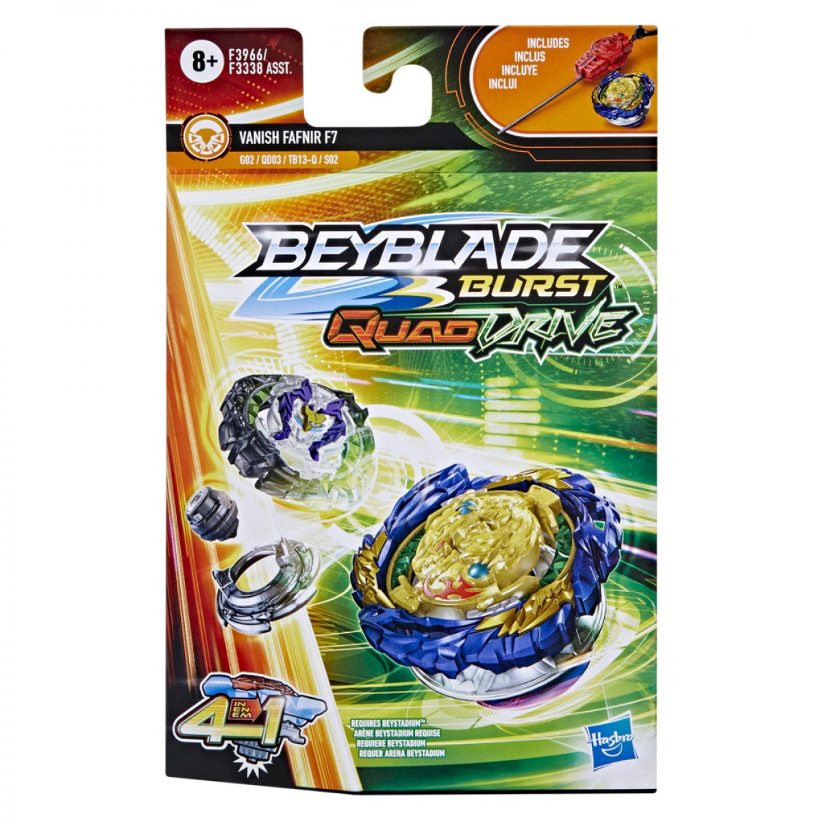 Beyblade Burst QuadDrive Vanish Fafnir F7 Starter Pack