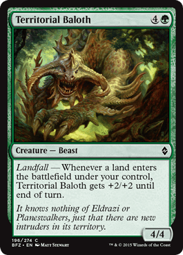 Territorial Baloth (Battle for Zendikar) Near Mint - Nick Nack's Full Frontal Attack