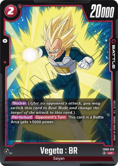 Vegeta : BR FB09 - 019 (Dual Evolution) Near Mint - Nick Nack's Full Frontal Attack