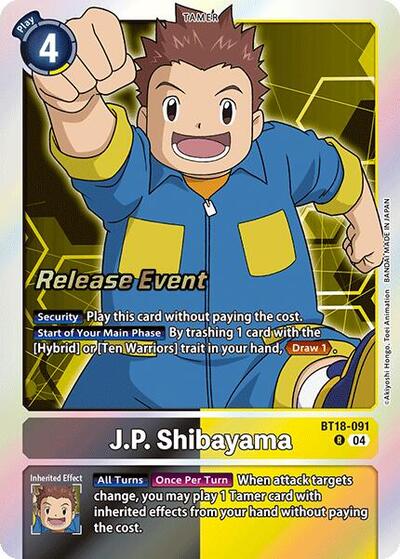 J.P. Shibayama (Release Special Booster 2.0 Pre-Release Cards) Near Mint Foil