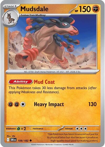 Mudsdale (SV10: Destined Rivals) Near Mint - Nick Nack's Full Frontal Attack