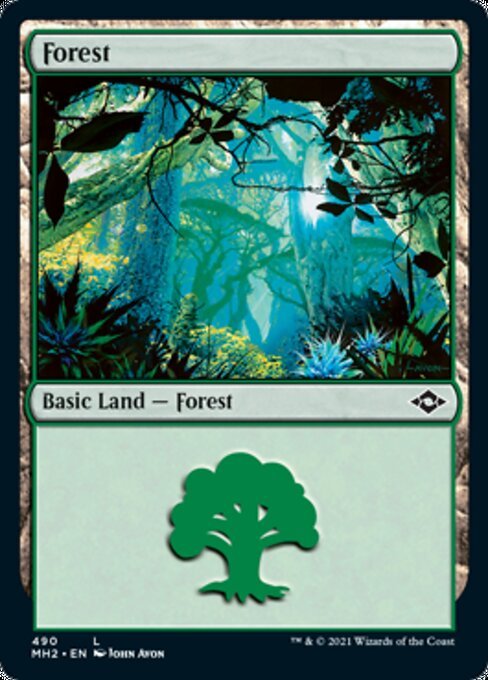 Forest (490) (Modern Horizons 2) Light Play Foil - Nick Nack's Full Frontal Attack