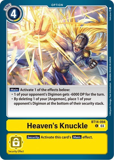 Heaven's Knuckle (Blast Ace) Near Mint - Nick Nack's Full Frontal Attack