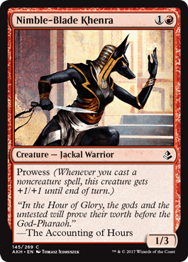 Nimble - Blade Khenra (Amonkhet) Near Mint - Nick Nack's Full Frontal Attack