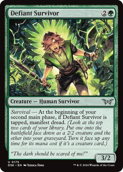 Defiant Survivor (Duskmourn: House of Horror) Near Mint - Nick Nack's Full Frontal Attack