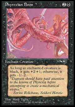 Phyrexian Boon (Man Held Aloft) (Alliances) Light Play - Nick Nack's Full Frontal Attack