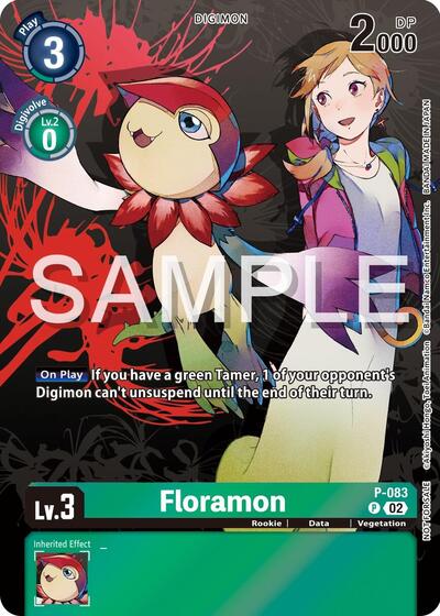 Floramon P - 083 (Official Tournament Pack Vol.13) (Digimon Promotion Cards) Near Mint Foil - Nick Nack's Full Frontal Attack