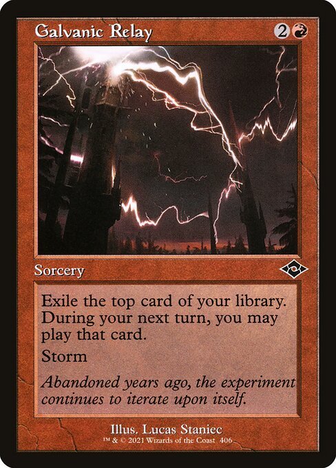Galvanic Relay (Retro Frame) (Foil Etched) (Modern Horizons 2) Near Mint Foil - Nick Nack's Full Frontal Attack