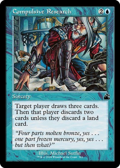 Compulsive Research (Retro Frame) (Ravnica Remastered) Near Mint - Nick Nack's Full Frontal Attack