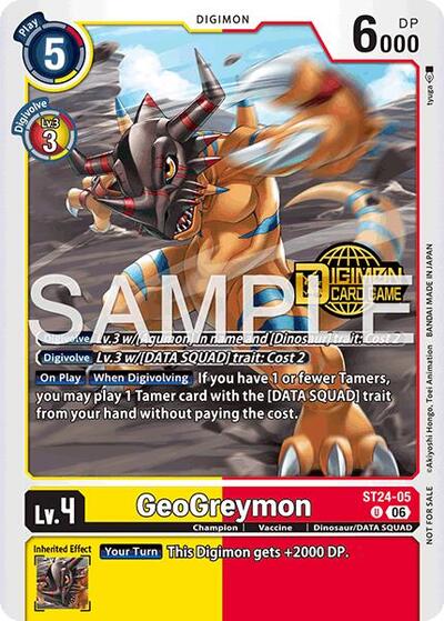 GeoGreymon (Welcome Tamers Pack Vol.2) (Starter Deck 24: Data Squad Release Event Cards) Near Mint Foil - Nick Nack's Full Frontal Attack