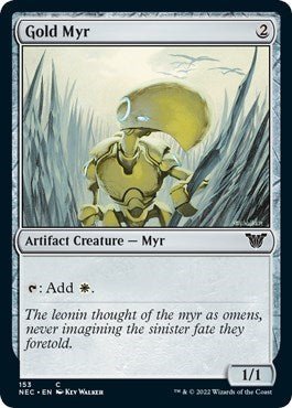 Gold Myr (Commander: Kamigawa: Neon Dynasty) Near Mint - Nick Nack's Full Frontal Attack
