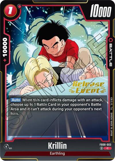Krillin FB08-003 (Saiyan's Pride Release Event Cards) Near Mint