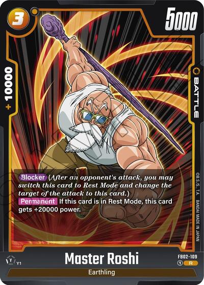Master Roshi FB02-109 (Blazing Aura) Near Mint Holofoil