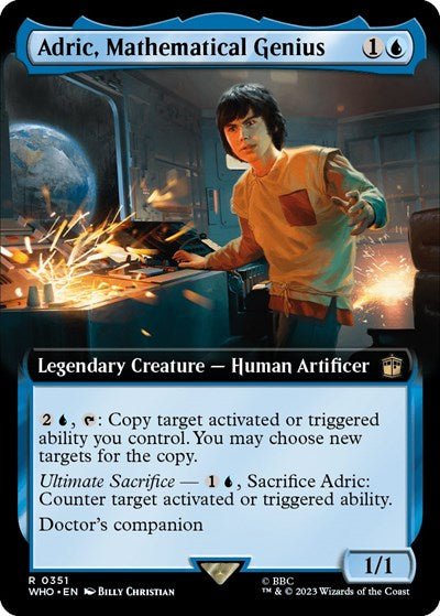 Adric, Mathematical Genius (Extended Art) (Universes Beyond: Doctor Who) Near Mint Foil - Nick Nack's Full Frontal Attack