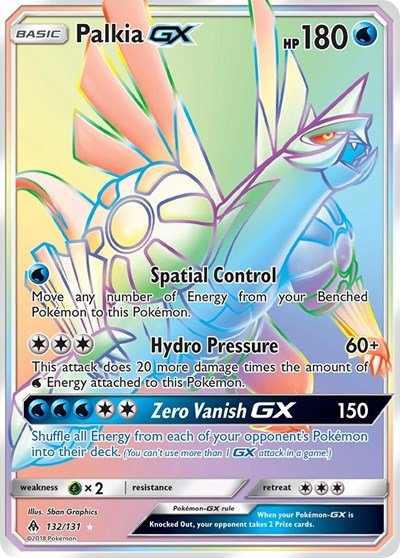 Palkia GX (Secret) (SM - Forbidden Light) Near Mint Holofoil - Nick Nack's Full Frontal Attack