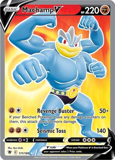 Machamp V (Full Art) (SWSH10: Astral Radiance) Near Mint Holofoil - Nick Nack's Full Frontal Attack