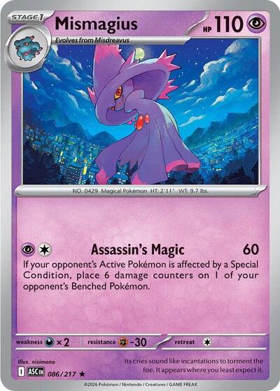 Mismagius (ME: Ascended Heroes) Near Mint Holofoil - Nick Nack's Full Frontal Attack
