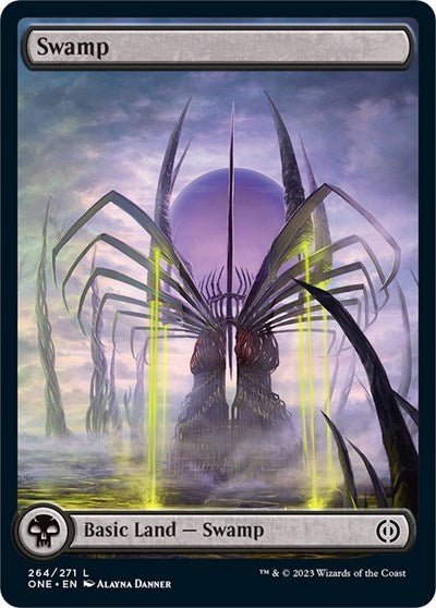 Swamp (264) - Full Art (Phyrexia: All Will Be One) Near Mint - Nick Nack's Full Frontal Attack