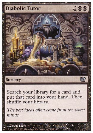 Diabolic Tutor (8th Edition) Medium Play - Nick Nack's Full Frontal Attack