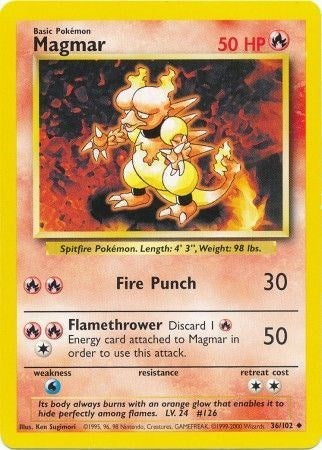 Magmar (Base Set) Light Play Unlimited