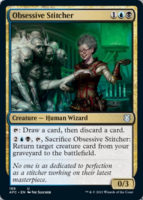 Obsessive Stitcher (Commander 2021 Forgotten Realms) Near Mint - Nick Nack's Full Frontal Attack