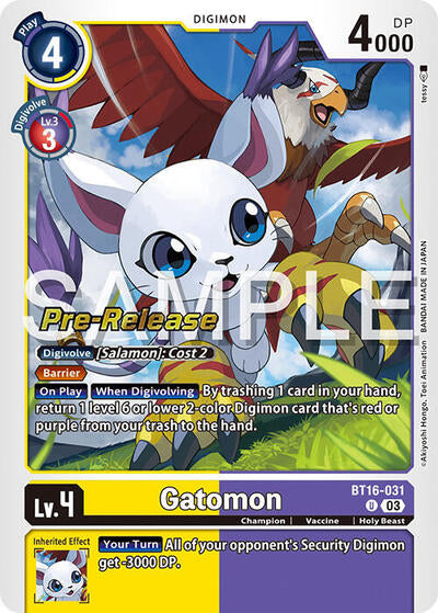 Gatomon (Beginning Observer Pre-Release Cards) Near Mint Foil