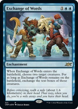 Exchange of Words (Galaxy Foil) (Unfinity) Near Mint Foil - Nick Nack's Full Frontal Attack