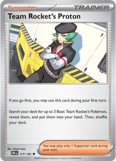 Team Rocket's Proton - 177 (SV10: Destined Rivals) Near Mint - Nick Nack's Full Frontal Attack