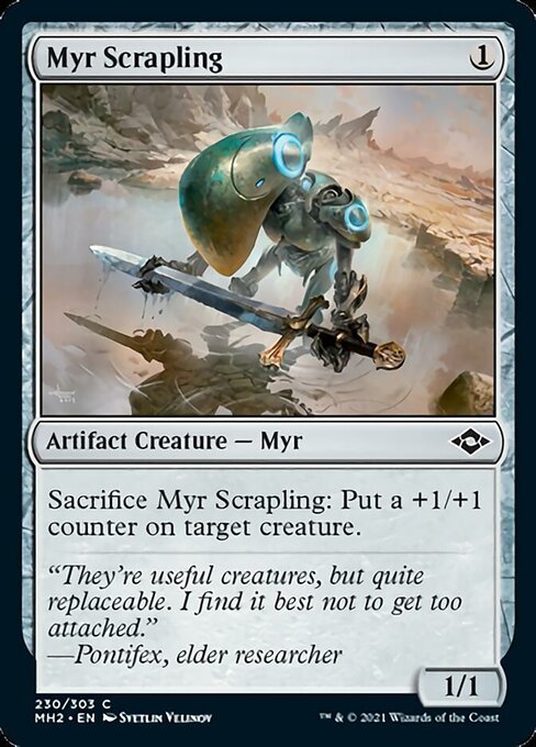 Myr Scrapling (Modern Horizons 2) Light Play Foil - Nick Nack's Full Frontal Attack
